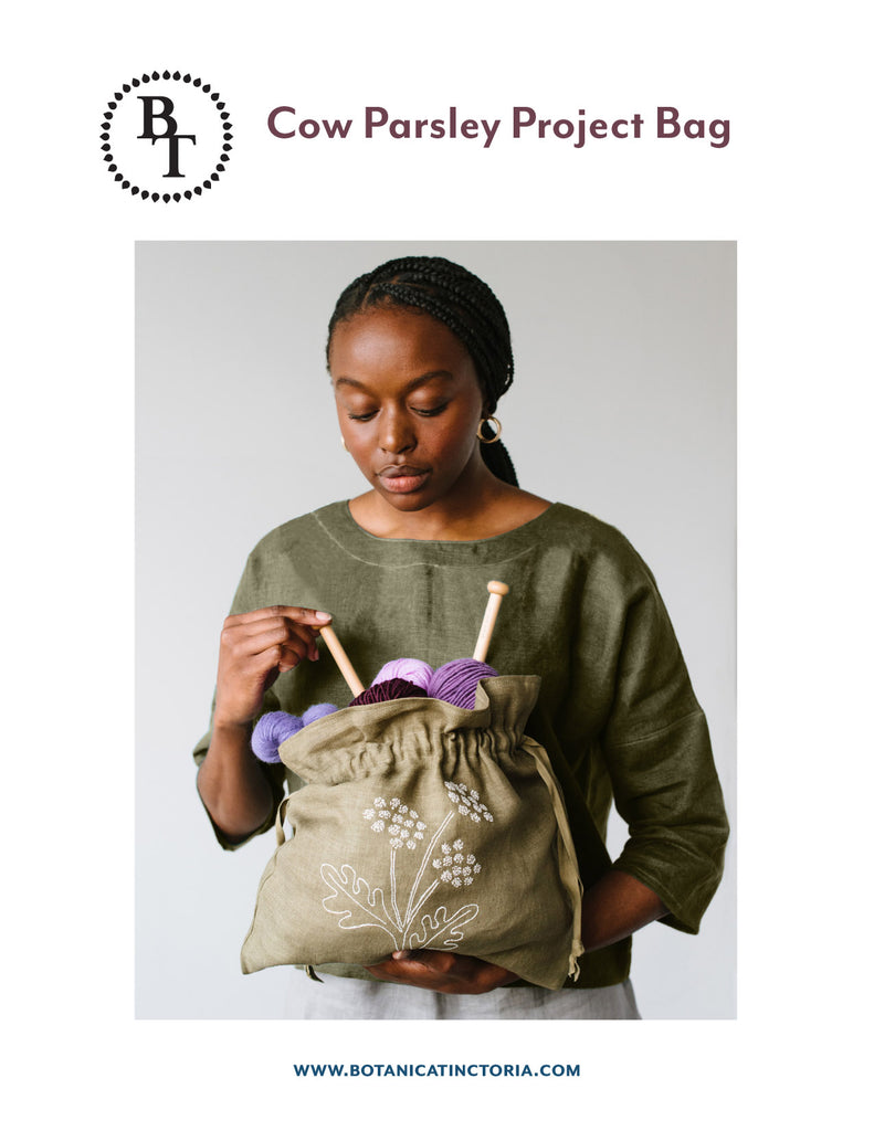 Cow Parsley Project Bag Sewing Pattern